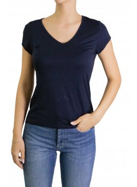 Maglia scollo a V tinta unita 
